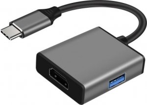 HUB USB Art HUB adapter USB-C na HDMI 4K 30Hz + USB 3.0 1