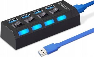 HUB USB Retoo HUB USB ROZDZIELACZ 4 PORTÓW ROZGAŁĘŹNIK USB 3.0 3