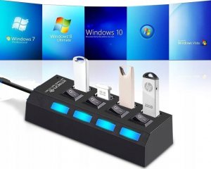 HUB USB Retoo HUB USB ROZDZIELACZ 4 PORTÓW ROZGAŁĘŹNIK USB 3.0 5