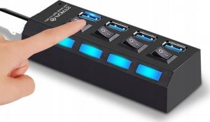 HUB USB Retoo HUB USB ROZDZIELACZ 4 PORTÓW ROZGAŁĘŹNIK USB 3.0 6