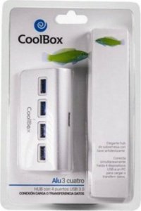 HUB USB CoolBox HUB USB CoolBox COO-HU4ALU3 Aluminium (4 Wejścia) 1