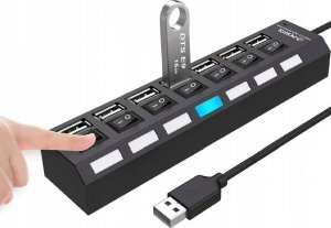 HUB USB Retoo HUB USB ROZDZIELACZ 7 PORTÓW ROZGAŁĘŹNIK USB 2.0 11