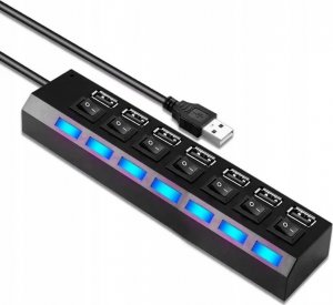 HUB USB Retoo HUB USB ROZDZIELACZ 7 PORTÓW ROZGAŁĘŹNIK USB 2.0 2