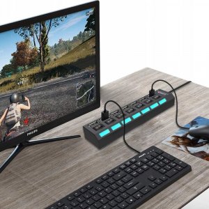 HUB USB Retoo HUB USB ROZDZIELACZ 7 PORTÓW ROZGAŁĘŹNIK USB 2.0 3