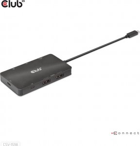 HUB USB Club 3D Club3D USB-7-in1-HUB USB-C > 2xDP/2xUSB/2xUSB-C/RJ45 100W retail 3