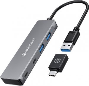 HUB USB Graugear GRAUGEAR USB-HUB 4x USB 3.0, 2x Type-C und 2x Type-A retail 1