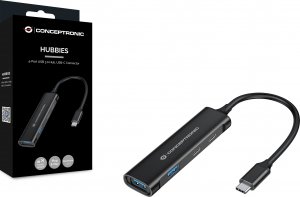HUB USB Conceptronic Conceptronic HUBBIES12B 4-Port USB 3.0 Hub 6