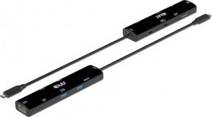 HUB USB Club 3D Club3D hub USB-C (USB4), 6-in-1 Hub s HDMI 8K60Hz/4K120Hz, 2xUSB-A, RJ45 a 2xUSB-C, 1xData, 1xPD - nabíjení 100W 3
