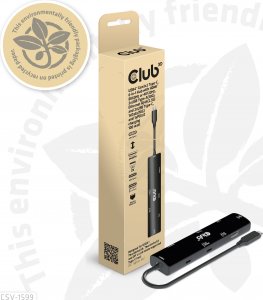 HUB USB Club 3D Club3D hub USB-C (USB4), 6-in-1 Hub s HDMI 8K60Hz/4K120Hz, 2xUSB-A, RJ45 a 2xUSB-C, 1xData, 1xPD - nabíjení 100W 7