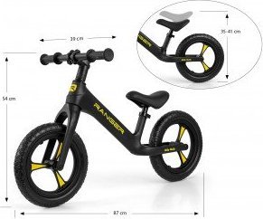 Rowerek biegowy Milly Mally Rowerek Biegowy Ranger Black czarny 5