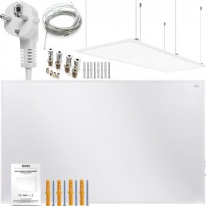 Grzejnik Cronos Zestaw Panel grzewczy IR CRONOS Carbon P1000 White + Zestaw sufitowy 1