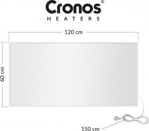 Grzejnik Cronos Zestaw Panel grzewczy IR CRONOS Carbon P1000 White + Zestaw sufitowy 15