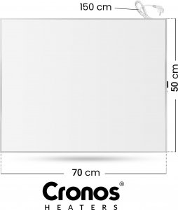 Grzejnik Heckermann Panel grzewczy IR CRONOS Synthelith PRO CRP-300TWP Grey 2