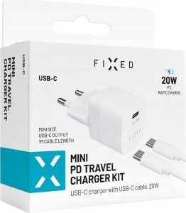 Ładowarka Fixed Ładowarka sieciowa USB-C + kabel USB-C Fixed, 20 W 5