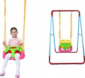 Huśtawka Verk HUŚTAWKA KUBEŁKOWA OGRODOWA DLA DZIECI 3w1 MOCNA 3