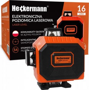 Heckermann Zestaw Poziomica laserowa 16 linii 4DH + tripod + okulary + tarcza 10