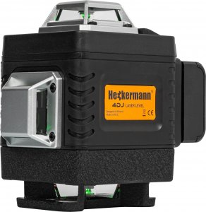 Heckermann Zestaw Poziomica laserowa Heckermann 16 linii 4DJ LCD + tyczka pomarańczowa 3,4m + okulary + tarcza + bateria 4