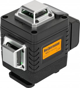 Heckermann Zestaw Poziomica laserowa Heckermann 16 linii 4DJ LCD + tyczka pomarańczowa 3,4m + okulary + tarcza + bateria 5