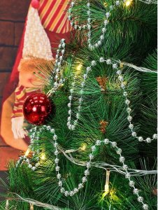 Dekoracja świąteczna Verk Łańcuch na choinkę koraliki girlanda szpula stroik Łańcuch na choinkę koraliki girlanda szpula stroik 11