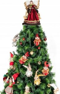 Dekoracja świąteczna Verk Łańcuch na choinkę koraliki girlanda szpula stroik Łańcuch na choinkę koraliki girlanda szpula stroik 12