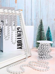 Dekoracja świąteczna Verk Łańcuch na choinkę koraliki girlanda szpula stroik Łańcuch na choinkę koraliki girlanda szpula stroik 10