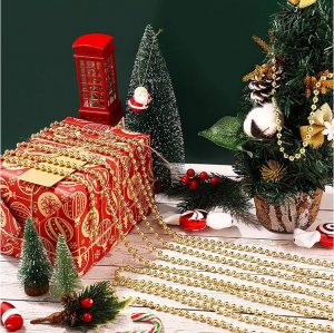 Dekoracja świąteczna Verk Łańcuch na choinkę koraliki girlanda szpula stroik Łańcuch na choinkę koraliki girlanda szpula stroik 11