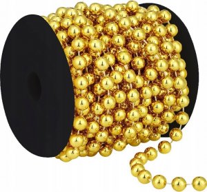 Dekoracja świąteczna Verk Łańcuch na choinkę koraliki girlanda szpula stroik Łańcuch na choinkę koraliki girlanda szpula stroik 12