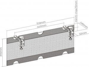 Organizer Mozos na kable siatka czarny UCM 1 8