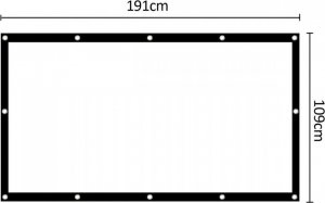 Ekran do projektora Maclean Ekran projekcyjny 84 cale MC-980 186x100cm obramowanie 25mm 8