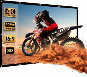 Ekran do projektora Maclean Ekran projekcyjny 84 cale MC-980 186x100cm obramowanie 25mm 10