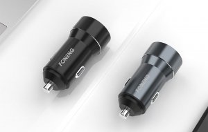 Ładowarka Foneng Metalowa ładowarka samochodowa dual USB Foneng C08 2.4A (srebrna) 5