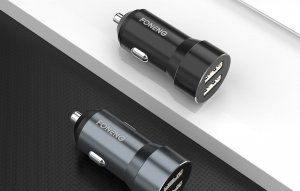 Ładowarka Foneng Metalowa ładowarka samochodowa dual USB Foneng C08 2.4A (czarna) 5