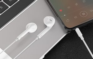 Słuchawki Foneng Słuchawki douszne, przewodowe Foneng T34, mini jack 3.5mm, pilot (białe) 4