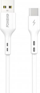 Kabel USB Foneng USB-A - USB-C 2 m Czarny (X36 Type-C / White) 1