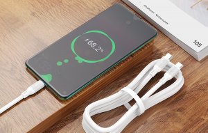 Kabel USB Foneng USB-C - USB-C 1 m Biały (X80 Type-C to Type-C) 2