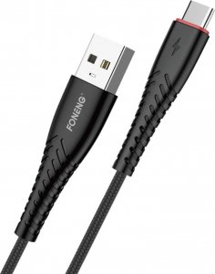 Kabel USB Foneng USB-A - USB-C 1.2 m Czarny (X15 Type-C / Black) 1