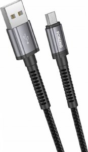 Kabel USB Foneng USB-A - microUSB 1 m Czarny (X83 Micro) 1