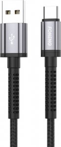 Kabel USB Foneng USB-A - USB-C 1 m Czarny (X83 Type-C) 1