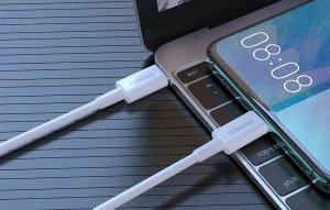 Kabel USB Foneng USB-C - USB-C 2 m Biały (X55 Type-C to   Type) 2