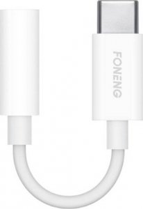 Adapter USB Foneng Kabel audio 3.5mm jack do USB typu C Foneng BM21 (biały) 1