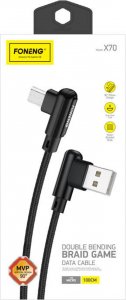 Kabel USB Foneng USB-A - microUSB 1 m Czarny (X70 Micro) 2