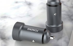 Ładowarka Foneng Zestaw ładujący GSM samochodowy Foneng C16 single USB (metalowy) 2