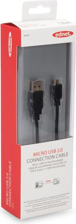 Kabel USB Ednet USB A/micro B, 1.8m (84200) 1