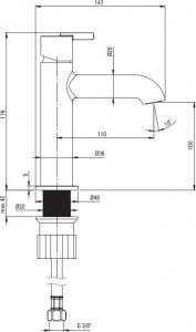 Bateria umywalkowa Deante Silia podtynkowa szary (BQS D20M) 3