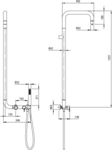 Zestaw prysznicowy Deante Silia 1-funkcyjna czarny (NQS N4XM) 6
