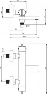 Bateria wannowa Deante Bateria wannowa termostatyczna 3