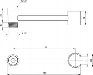Deante Uchwyt słuchawki prysznicowej do baterii wannowych - ruchomy 3