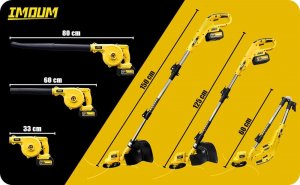 IMOUM Bezprzewodowa podkaszarka do trawy i dmuchawa do liści 6