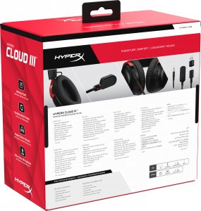 Słuchawki HyperX Cloud III Black-Red (727A9AA) 10