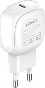 Ładowarka LDNIO Ładowarka sieciowa LDNIO A1206C, USB-C, 27W + kabel USB-C do USB-C (biała) 4